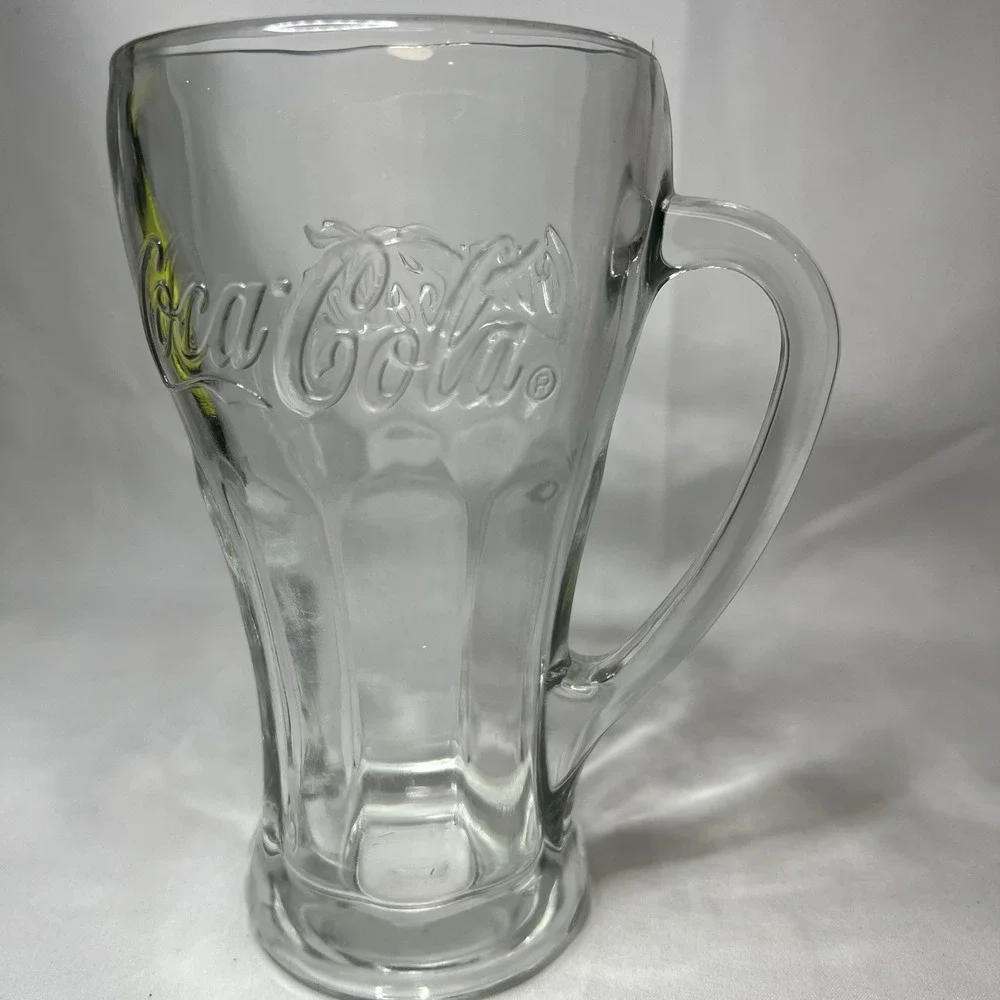 Vintage Coca-Cola Drinking Mug by Libbey Heavy Handled Coke Glass Thick Soda